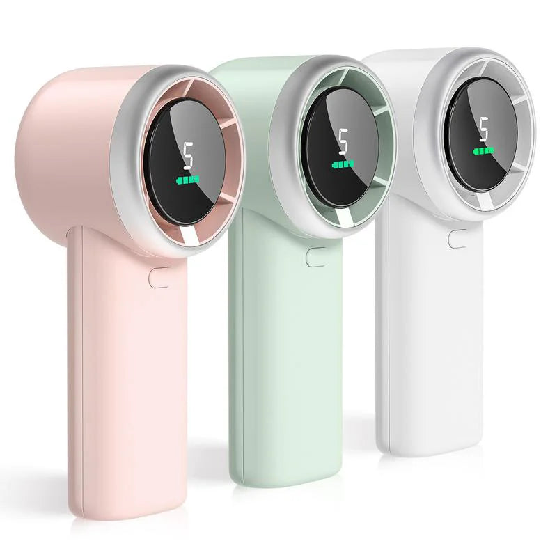 5-Speed 3600Mah High-Velocity Wearable Fan ,USB Rechargeable, On-Screen Display, Compact Design for Indoor and Outdoor Use