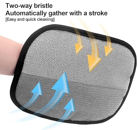 Hair Remover Glove, Pet Hair Removal Gloves, Double-Sided Kitten Gentle Shedding Tool, Non-Slip Design, Multi- Cleaning, Ideal For Couch, Furniture, Carpet, And Car Seat