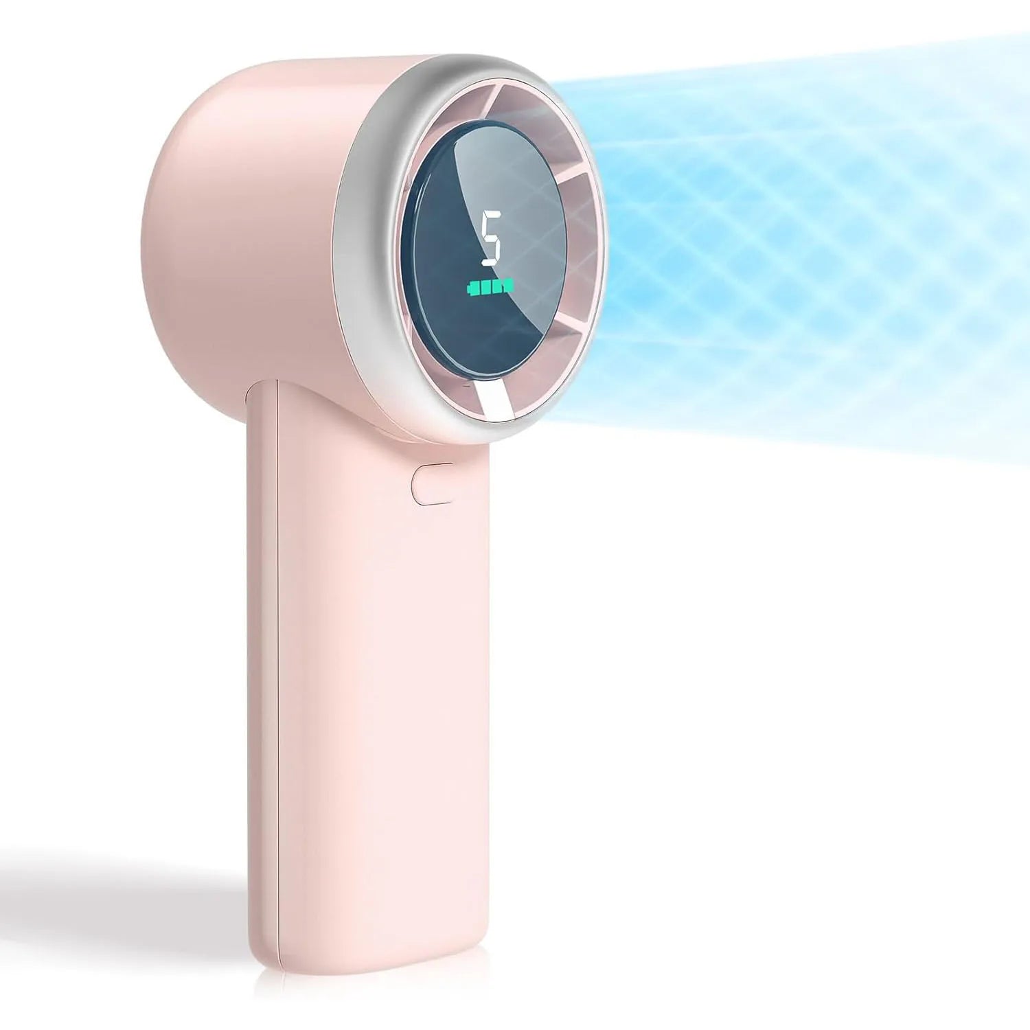 5-Speed 3600Mah High-Velocity Wearable Fan ,USB Rechargeable, On-Screen Display, Compact Design for Indoor and Outdoor Use