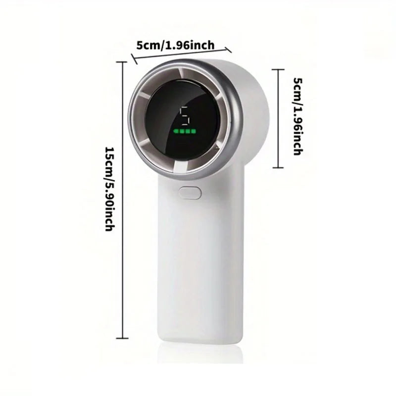 5-Speed 3600Mah High-Velocity Wearable Fan ,USB Rechargeable, On-Screen Display, Compact Design for Indoor and Outdoor Use